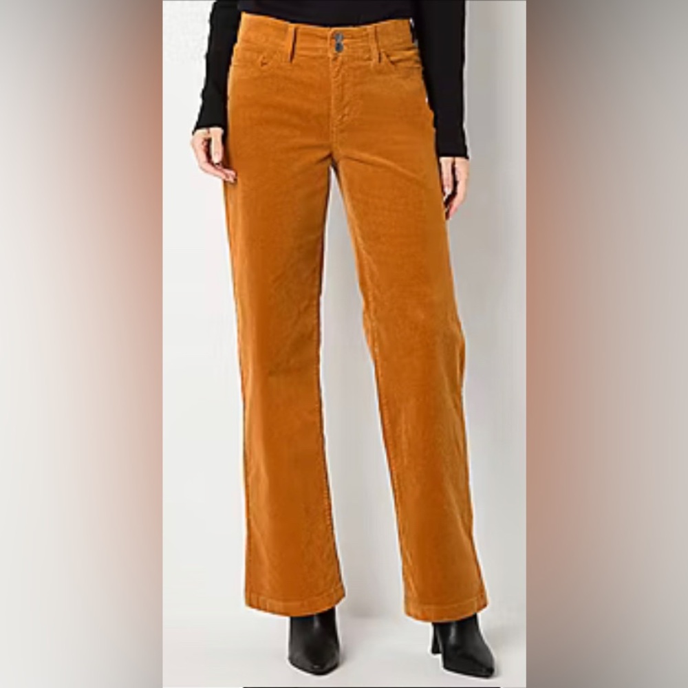 NWT St. John's Bay Womens Wide Leg Corduroy Pant, size 2